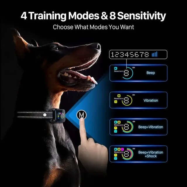 DINJOO Smart Anti-Bark Collar for Large, Medium & Small Dogs