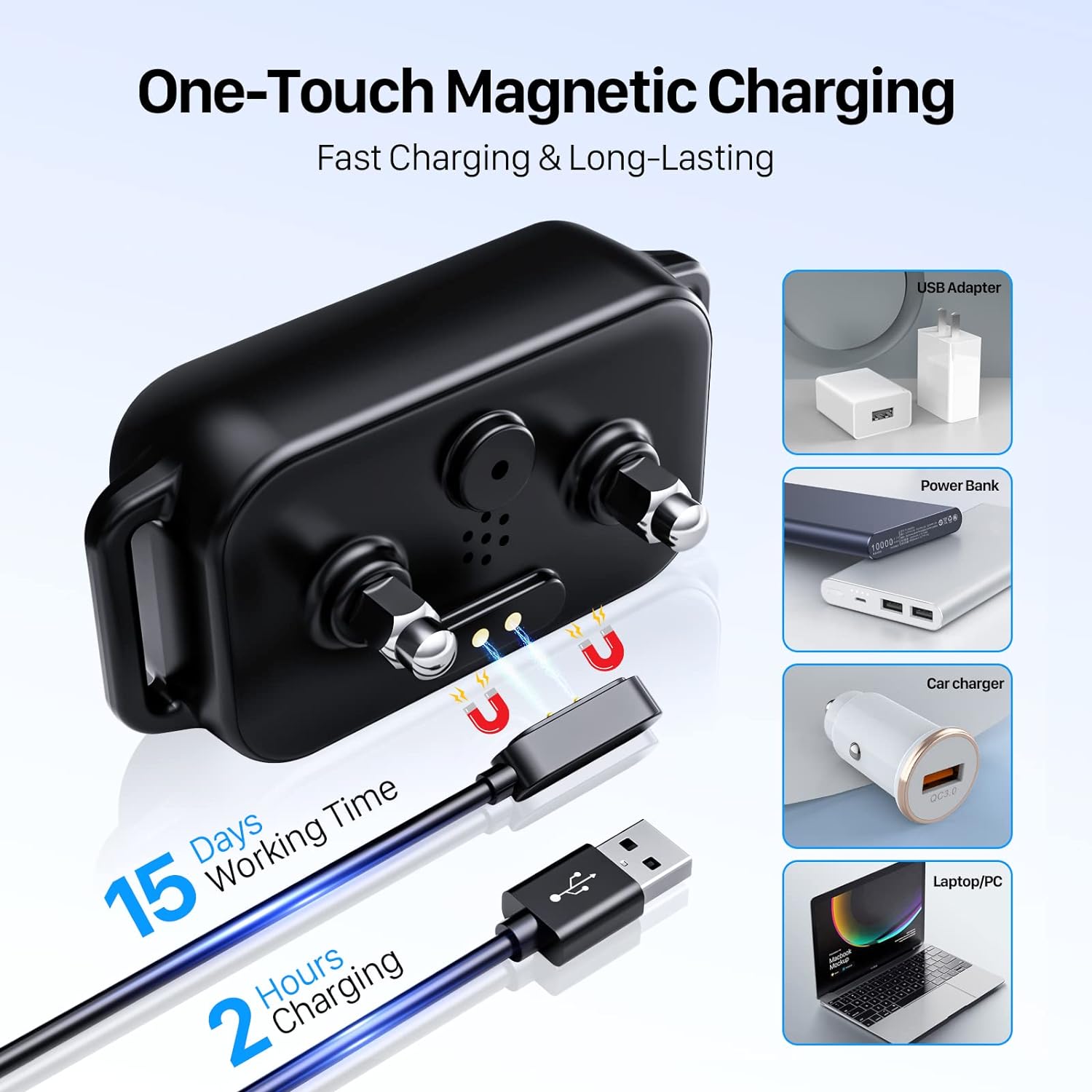bark collar magnetic charging