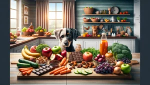 dog eating human food