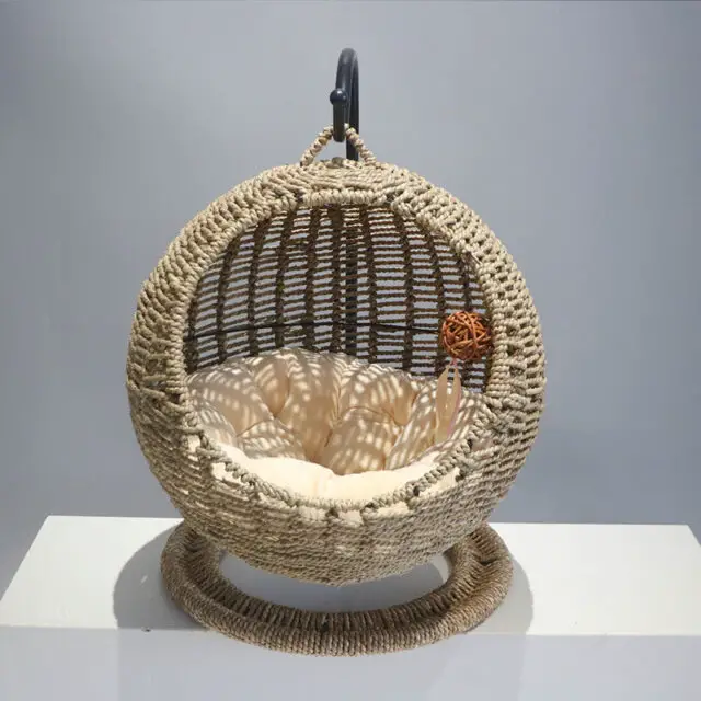 Hanging Rattan Cat Nest