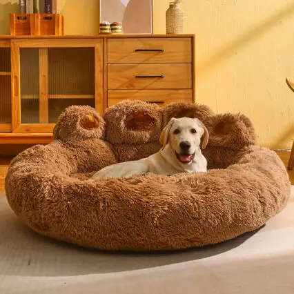 Warm Bear Paw Dog and cat Bed