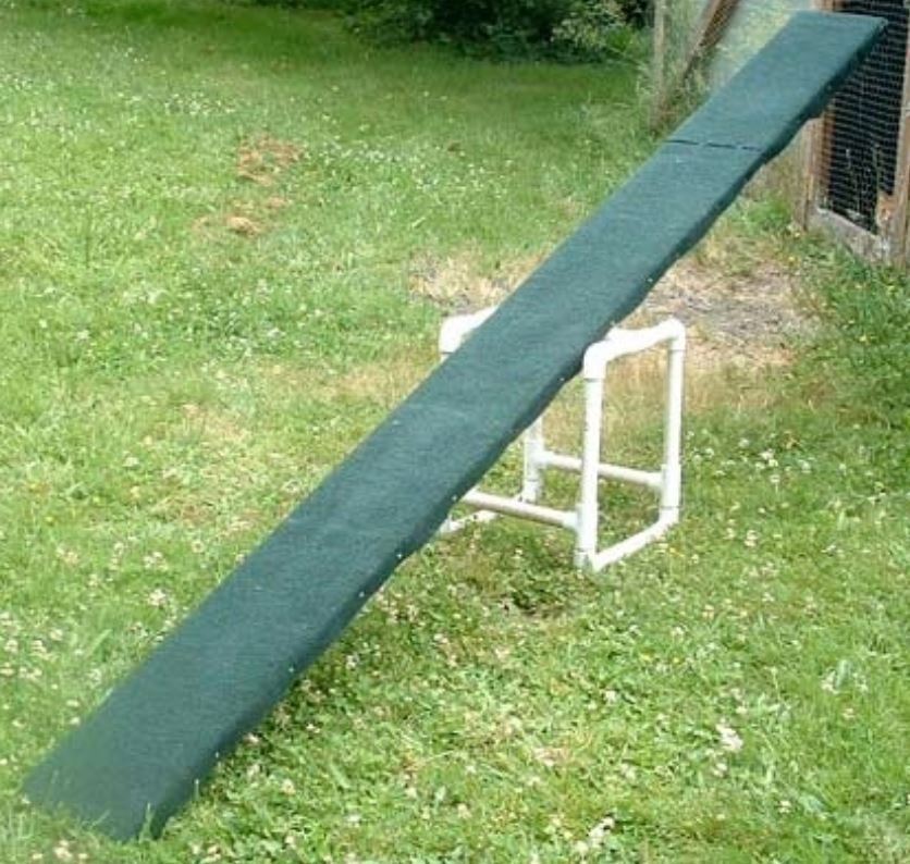 teeter board DIY dog agility training 